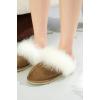 imageProject Cloud 100 Genuine Leather Slippers for Women Footwear with Genuine Fur Lining Womens Clogs amp Mule  NonSlip IndoorOutdoor Scuff Womens Slippers with Memory Foam InsoleScuff Furchestnut