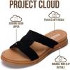 imageProject Cloud 100 Genuine Leather Womens Sandals  Easy Slip On Sandals for Women 2026 with Plush Cushioned Insole  Lightweight amp Non Slip Womens Slides for Women Footwear NinaBlack Suede