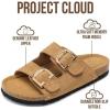 imageProject Cloud 100 Genuine Leather Womens Sandals  Lightweight Sandals for Women 2026 with Memory Foam Insole amp Natural Cork Footbed Beach Essentials Slides for Women Footwear Venita StudChestnut