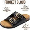 imageProject Cloud 100 Genuine Leather Womens Sandals  Lightweight Sandals for Women 2026 with Memory Foam Insole amp Natural Cork Footbed Beach Essentials Slides for Women Footwear Venita StudBlack