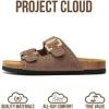 imageProject Cloud 100 Genuine Leather Womens Sandals  Lightweight Sandals for Women 2026 with Memory Foam Insole amp Natural Cork Footbed Beach Essentials Slides for Women Footwear Venita StudMushroom