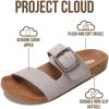 imageProject Cloud 100 Genuine Leather Womens Sandals  Plush Insole Sandals for Women 2026  Lightweight amp Non Slip Slides amp Women Footwear with Buckle BalancedAsh Suede
