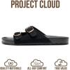 imageProject Cloud 100 Genuine Leather Womens Sandals Comfortable Plush amp Soft Insole Sandals Women  NonSlip Flat Sandals for Women 2026  Lightweight Womens Slides DAINTYBlack Suede