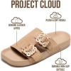 imageProject Cloud 100 Genuine Leather Womens Sandals Dressy  Lightweight amp NonSlip Womens Flats Sandals Women with Plush amp Soft Insole Slides Sandals for Women 2026 VeloraBeige Suede