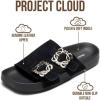 imageProject Cloud 100 Genuine Leather Womens Sandals Dressy  Lightweight amp NonSlip Womens Flats Sandals Women with Plush amp Soft Insole Slides Sandals for Women 2026 VeloraBlack Suede