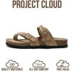 imageProject Cloud 100 Genuine Leather Womens Sandals Lightweight Womens Slides Memory Foam Insole amp Cork Footbed Sandals Women  NonSlip Beach Essentials Summer Sandals for Women 2026 LianChestnut