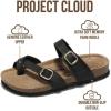 imageProject Cloud 100 Genuine Leather Womens Sandals Lightweight Womens Slides Memory Foam Insole amp Cork Footbed Sandals Women  NonSlip Beach Essentials Summer Sandals for Women 2026 LianBlack