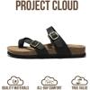 imageProject Cloud 100 Genuine Leather Womens Sandals Lightweight Womens Slides Memory Foam Insole amp Cork Footbed Sandals Women  NonSlip Beach Essentials Summer Sandals for Women 2026 LianBlack