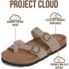 imageProject Cloud 100 Genuine Leather Womens Sandals Lightweight Womens Slides Memory Foam Insole amp Cork Footbed Sandals Women  NonSlip Beach Essentials Summer Sandals for Women 2026 LianBeige