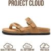imageProject Cloud 100 Genuine Leather Womens Sandals Lightweight Womens Slides Memory Foam Insole amp Cork Footbed Sandals Women  NonSlip Beach Essentials Summer Sandals for Women 2026 LianTan Distressed Leather