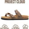 imageProject Cloud 100 Genuine Leather Womens Sandals Lightweight Womens Slides Memory Foam Insole amp Cork Footbed Sandals Women  NonSlip Beach Essentials Summer Sandals for Women 2026 LianMocha Leather