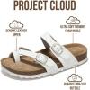 imageProject Cloud 100 Genuine Leather Womens Sandals Lightweight Womens Slides Memory Foam Insole amp Cork Footbed Sandals Women  NonSlip Beach Essentials Summer Sandals for Women 2026 LianWhite