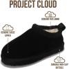 imageProject Cloud 100 Genuine Leather amp Australian Shearling Slippers for Kids  Memory Foam Fuzzy amp NonSlip Fluffy Slippers Girls Footwear amp Boys Footwear Kids Unisex ShoesBlack