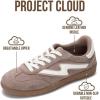imageProject Cloud Fashion Sneakers for Women 2026  LaceUp Shoes Trendy Women Sneakers with Memory Foam Insole Womens Fashion Sneakers NonSlip Womens Shoes IritaTaupe Multi