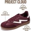 imageProject Cloud Fashion Sneakers for Women 2026  LaceUp Shoes Trendy Women Sneakers with Memory Foam Insole Womens Fashion Sneakers NonSlip Womens Shoes IritaBurgundy