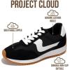 imageProject Cloud Fashion Sneakers for Women 2026  Lightweight LaceUp Shoes for Women with Memory Foam Insoles  Trendy Womens Shoes  NonSlip Comfortable Womens Sneakers MadisonBlack