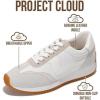 imageProject Cloud Fashion Sneakers for Women 2026  Lightweight LaceUp Shoes for Women with Memory Foam Insoles  Trendy Womens Shoes  NonSlip Comfortable Womens Sneakers MadisonWhite Mesh