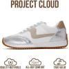 imageProject Cloud Fashion Sneakers for Women 2026  Lightweight LaceUp Shoes for Women with Memory Foam Insoles  Trendy Womens Shoes  NonSlip Comfortable Womens Sneakers MadisonSilver