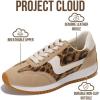 imageProject Cloud Fashion Sneakers for Women 2026  Lightweight LaceUp Shoes for Women with Memory Foam Insoles  Trendy Womens Shoes  NonSlip Comfortable Womens Sneakers MadisonLeopard