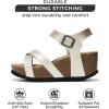imageProject Cloud Genuine Leather Wedge Sandals for Women 2025  Womens Sandals amp Wedges with Memory Foam Insole amp Cork Footbed  Platform Wedges Women Footwear Cabana