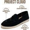 imageProject Cloud Genuine Leather Womens Shoes  Lightweight Moccasins Penny Loafers for Women with Memory Foam and Leather Insole  NonSlip Casual Womens Slip on Shoes for Women IrisBlack Suede