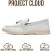 imageProject Cloud Genuine Leather Womens Shoes  Lightweight Moccasins Penny Loafers for Women with Memory Foam and Leather Insole  NonSlip Casual Womens Slip on Shoes for Women IrisLight Grey Suede
