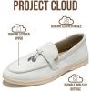 imageProject Cloud Genuine Leather Womens Shoes  Lightweight Moccasins Penny Loafers for Women with Memory Foam and Leather Insole  NonSlip Casual Womens Slip on Shoes for Women IrisLight Grey Suede