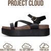 imageProject Cloud Platform Sandals Women Footwear  Plush amp Soft Insole Wedge Sandals for Women 2026  Stylish Platform Shoes with Adjustable Straps MellowBlack