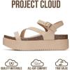 imageProject Cloud Platform Sandals Women Footwear  Plush amp Soft Insole Wedge Sandals for Women 2026  Stylish Platform Shoes with Adjustable Straps MellowNude