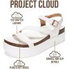 imageProject Cloud Platform Sandals Women Footwear  Plush amp Soft Insole Wedge Sandals for Women Footwear Stylish Platform Shoes with Adjustable Straps MellowWhite