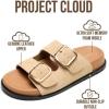 imageProject Cloud Platform Summer Sandals for Women 2026  Comfortable and Adjustable Straps Summer Slides  NonSlip Casual Womens SandalsSharl 2  Beige Suede