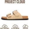 imageProject Cloud Platform Summer Sandals for Women 2026  Comfortable and Adjustable Straps Summer Slides  NonSlip Casual Womens SandalsSharl 2  Beige Suede