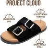 imageProject Cloud Platform Summer Sandals for Women 2026  Comfortable and Adjustable Straps Summer Slides  NonSlip Casual Womens SandalsSharl 2  Black Suede