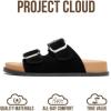 imageProject Cloud Platform Summer Sandals for Women 2026  Comfortable and Adjustable Straps Summer Slides  NonSlip Casual Womens SandalsSharl 2  Black Suede