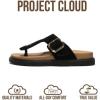 imageProject Cloud Platform Summer Sandals for Women 2026  Comfortable and Adjustable Straps Summer Slides  NonSlip Casual Womens SandalsThong Black