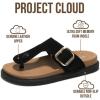 imageProject Cloud Platform Summer Sandals for Women 2026  Comfortable and Adjustable Straps Summer Slides  NonSlip Casual Womens SandalsThong Black