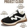 imageProject Cloud Trendy Fashion Sneakers for Women 2026  Memory Foam and NonSlip Comfortable Casual Ladies Shoes for Womens Fashion Sneakers  Lightweight Laceup Shoes LeccoBlack