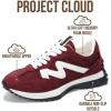 imageProject Cloud Trendy Fashion Sneakers for Women 2026  Memory Foam and NonSlip Comfortable Casual Ladies Shoes for Womens Fashion Sneakers  Lightweight Laceup Shoes LeccoBurgundy