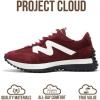 imageProject Cloud Trendy Fashion Sneakers for Women 2026  Memory Foam and NonSlip Comfortable Casual Ladies Shoes for Womens Fashion Sneakers  Lightweight Laceup Shoes LeccoBurgundy