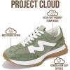 imageProject Cloud Trendy Fashion Sneakers for Women 2026  Memory Foam and NonSlip Comfortable Casual Ladies Shoes for Womens Fashion Sneakers  Lightweight Laceup Shoes LeccoOlive