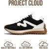 imageProject Cloud Trendy Fashion Sneakers for Women 2026  Memory Foam and NonSlip Comfortable Casual Ladies Shoes for Womens Fashion Sneakers  Lightweight Laceup Shoes LeccoBlack