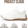 imageProject Cloud Trendy Fashion Sneakers for Women 2026  Memory Foam and NonSlip Comfortable Casual Ladies Shoes for Womens Fashion Sneakers  Lightweight Laceup Shoes LeccoWhite