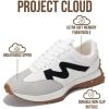 imageProject Cloud Trendy Fashion Sneakers for Women 2026  Memory Foam and NonSlip Comfortable Casual Ladies Shoes for Womens Fashion Sneakers  Lightweight Laceup Shoes LeccoWhite Multi