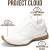 imageProject Cloud Trendy Fashion Sneakers for Women 2026  Memory Foam and NonSlip Comfortable Casual Ladies Shoes for Womens Fashion Sneakers  Lightweight Laceup Shoes LeccoWhite