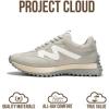 imageProject Cloud Trendy Fashion Sneakers for Women 2026  Memory Foam and NonSlip Comfortable Casual Ladies Shoes for Womens Fashion Sneakers  Lightweight Laceup Shoes LeccoGrey