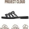imageProject Cloud Womens Sandals with Memory Foam  Eco Crafted Leather Sandals for Women 2026  Flats  Non Slip amp Comfortable Sandals Women LisaBlack