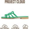 imageProject Cloud Womens Sandals with Memory Foam  Eco Crafted Leather Sandals for Women 2026  Flats  Non Slip amp Comfortable Sandals Women LisaEmerald Green