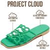 imageProject Cloud Womens Sandals with Memory Foam  Eco Crafted Leather Sandals for Women 2026  Flats  Non Slip amp Comfortable Sandals Women LisaEmerald Green
