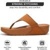 imageProject Cloud Womens Thong Comfortable Memory Foam Platform Sandals amp Flip flops Non Slip Footwear Leather Sandals for Women 2025 ArleeBrown