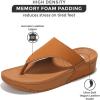 imageProject Cloud Womens Thong Comfortable Memory Foam Platform Sandals amp Flip flops Non Slip Footwear Leather Sandals for Women 2025 ArleeBrown